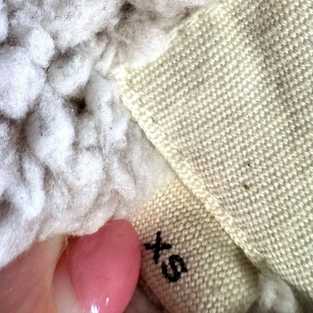 Thread & Supply Sherpa Pullover Womens XS Beige Quarter Zip‎ Teddy Fleece